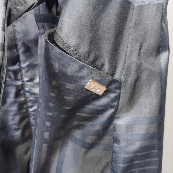 Oakley Light Spring Fall Black & Gray Trench Coat Jacket, Medium - Picture 4 of 10